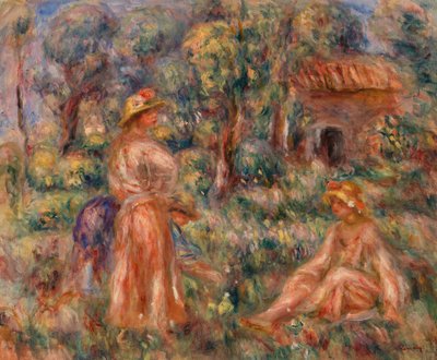 Girls in a Landscape by Pierre Auguste Renoir